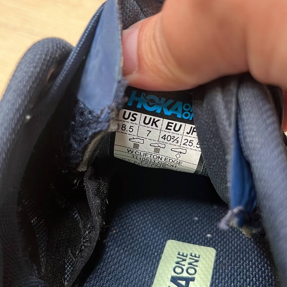 HOKA ONE ONE Clifton Edge Running Shoe Women Outer Space Orchid Hush SIZE 8 1/2 - Picture 10 of 12